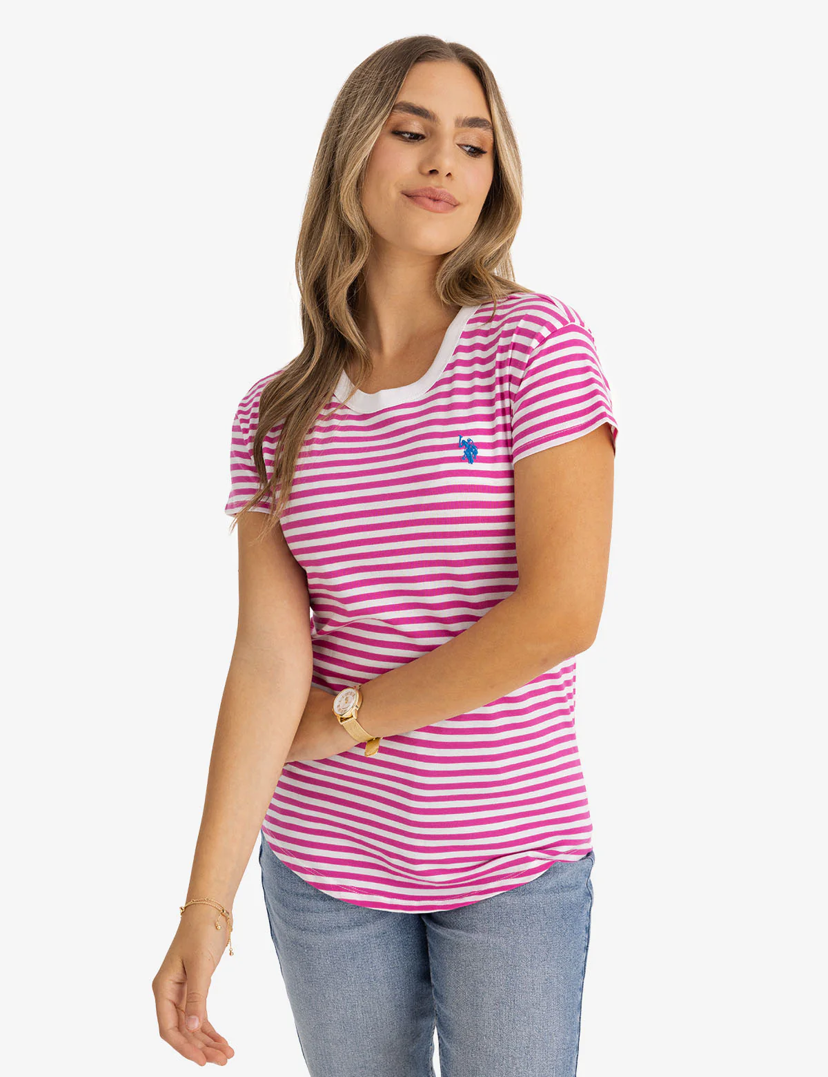CONTRAST RINGER STRIPE CREW T-SHIRT - Image 5