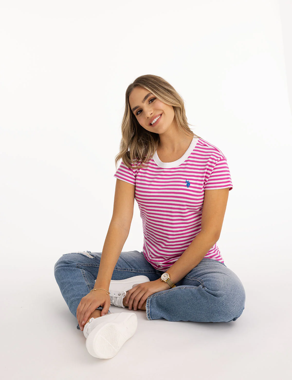 CONTRAST RINGER STRIPE CREW T-SHIRT - Image 9