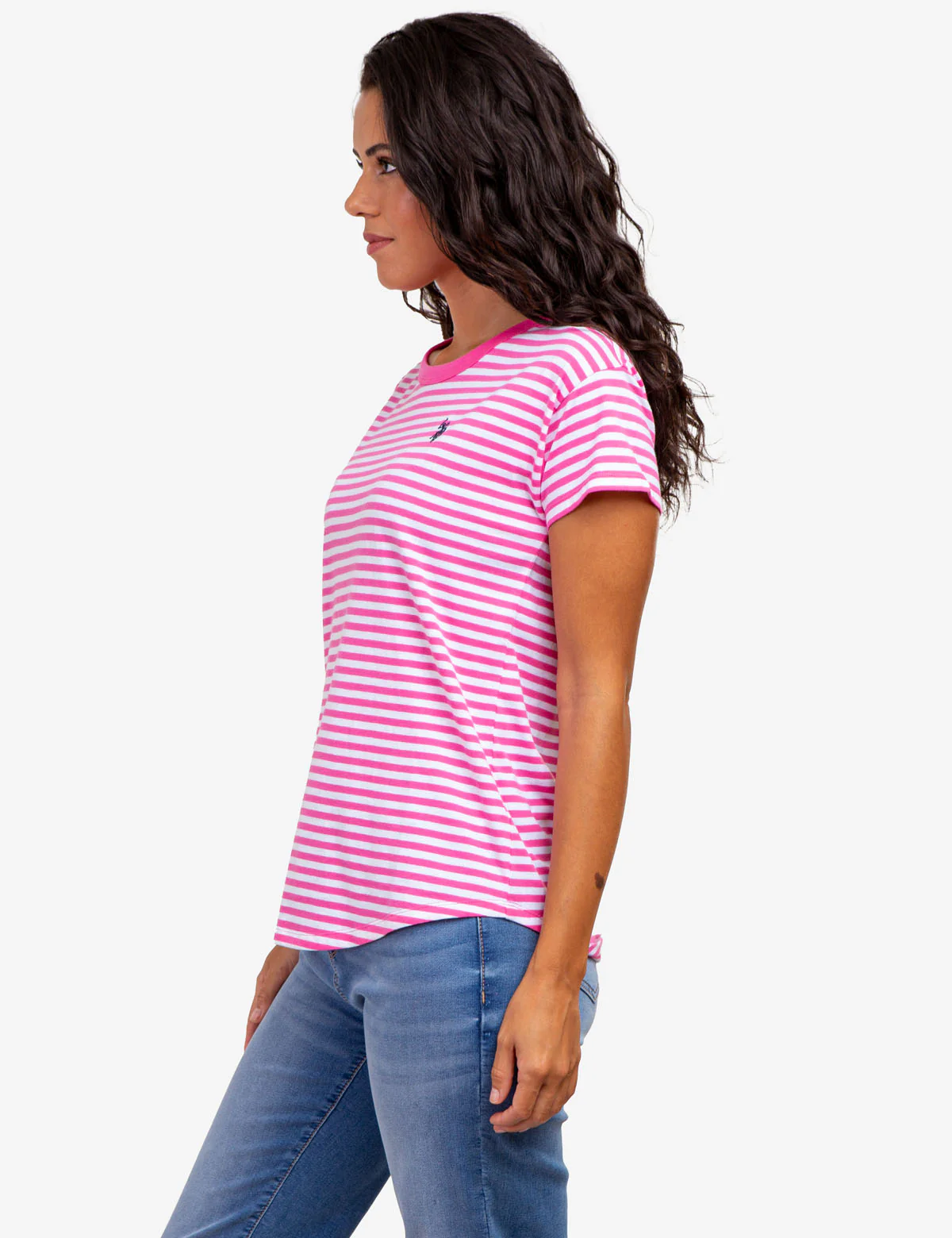 CONTRAST RINGER STRIPE CREW T-SHIRT - Image 3