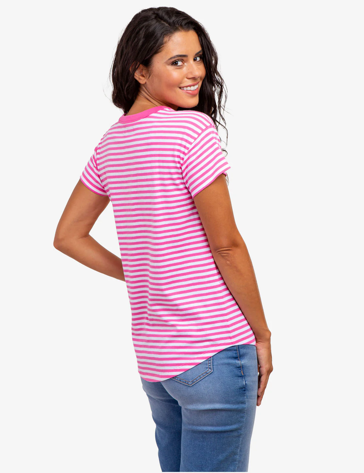CONTRAST RINGER STRIPE CREW T-SHIRT - Image 4