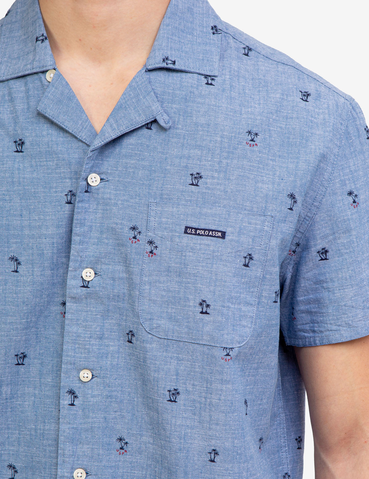 CONVERTIBLE COLLAR SLUB CANVAS SHIRT - Image 2