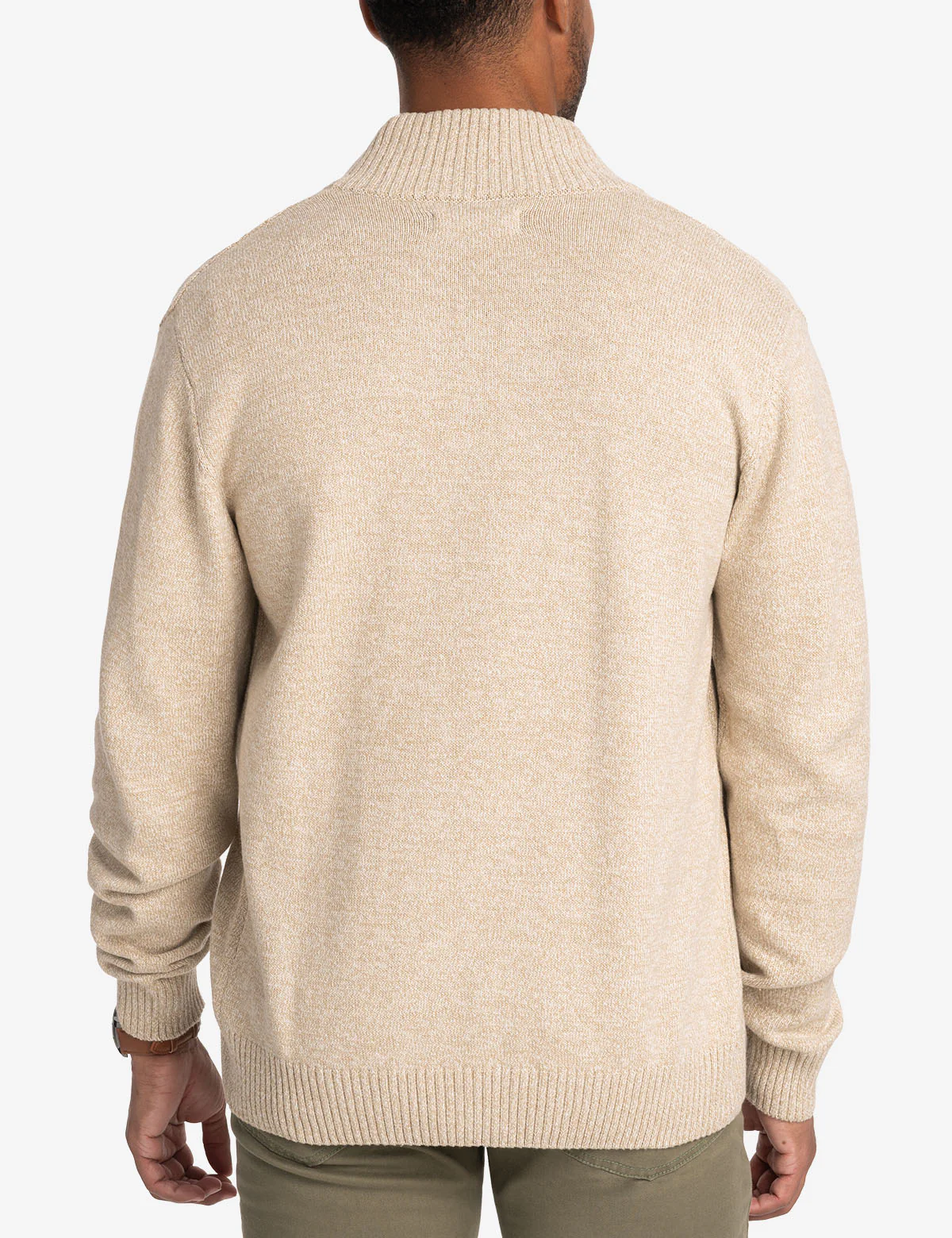 COTTON MARL FULL ZIP SWEATER - Image 4