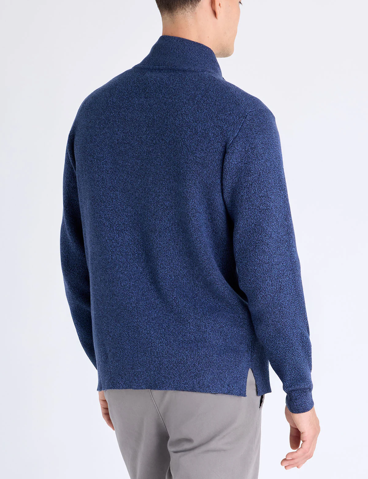 COTTON MARL FULL ZIP SWEATER - Image 8