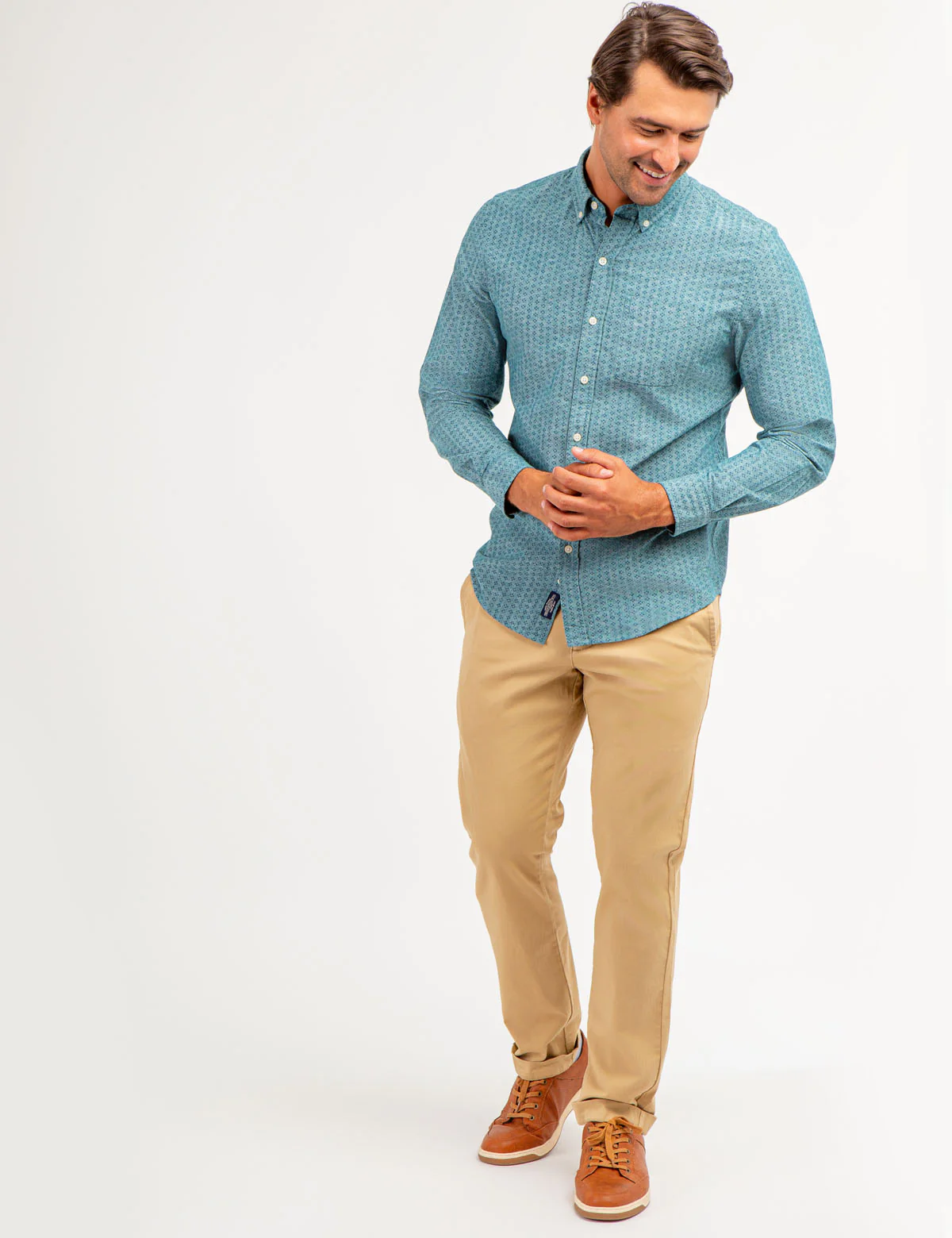 COTTON SLUB DISCHARGED PRINT SHIRT - Image 2