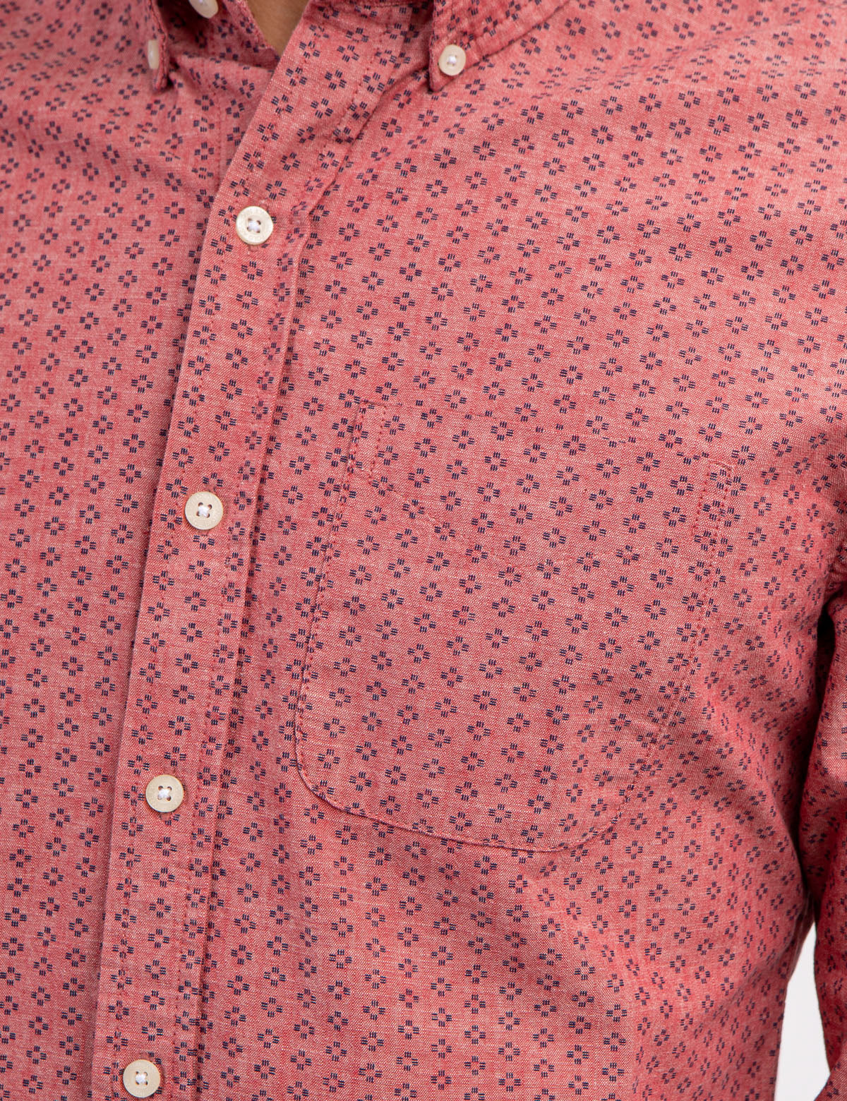COTTON SLUB DISCHARGED PRINT SHIRT - Image 6