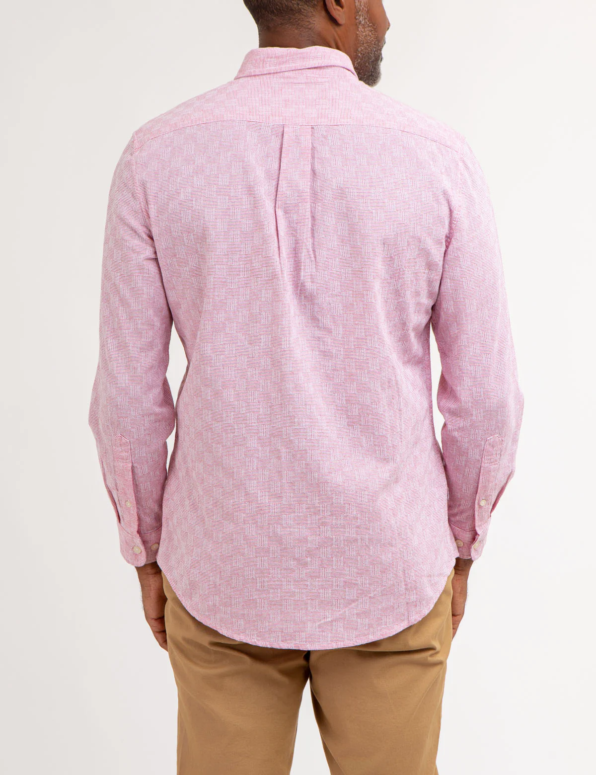 COTTON YARN DYE DOBBY PATTERN SHIRT - Image 3