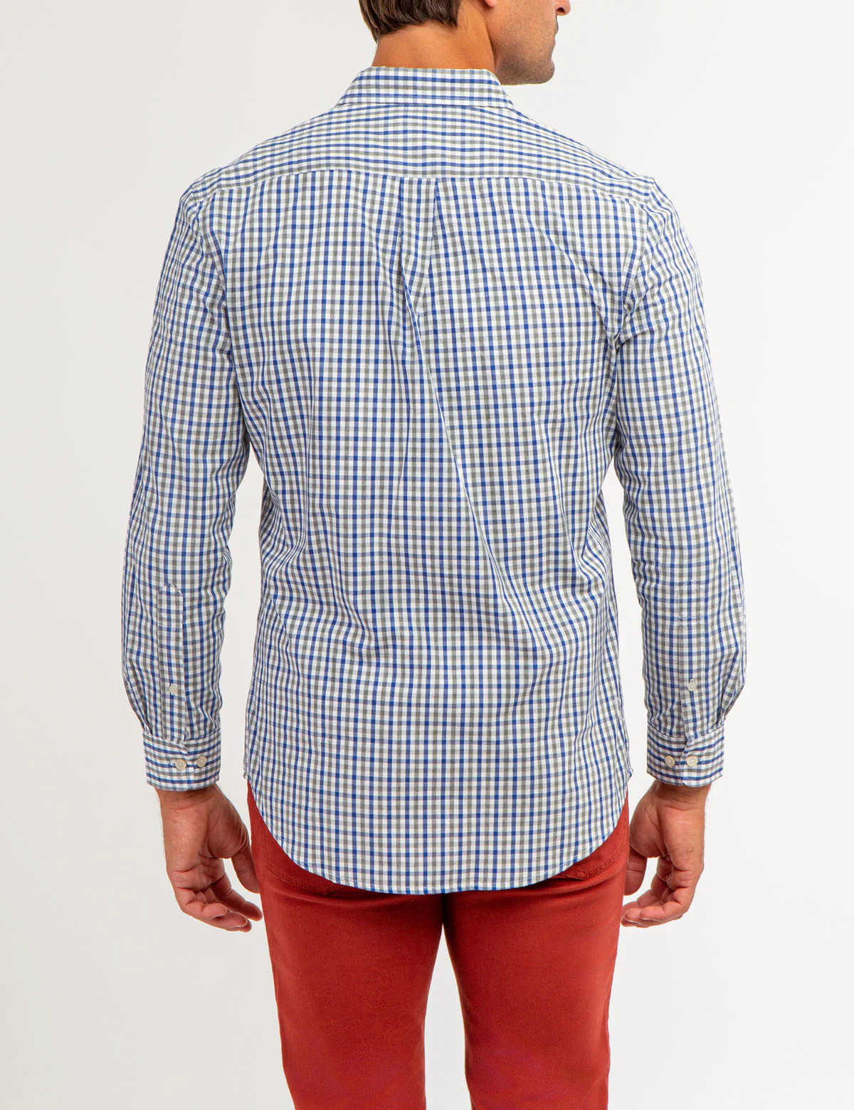 COTTON YARN DYE PEACHED POPLIN PLAID SHIRT - Image 7