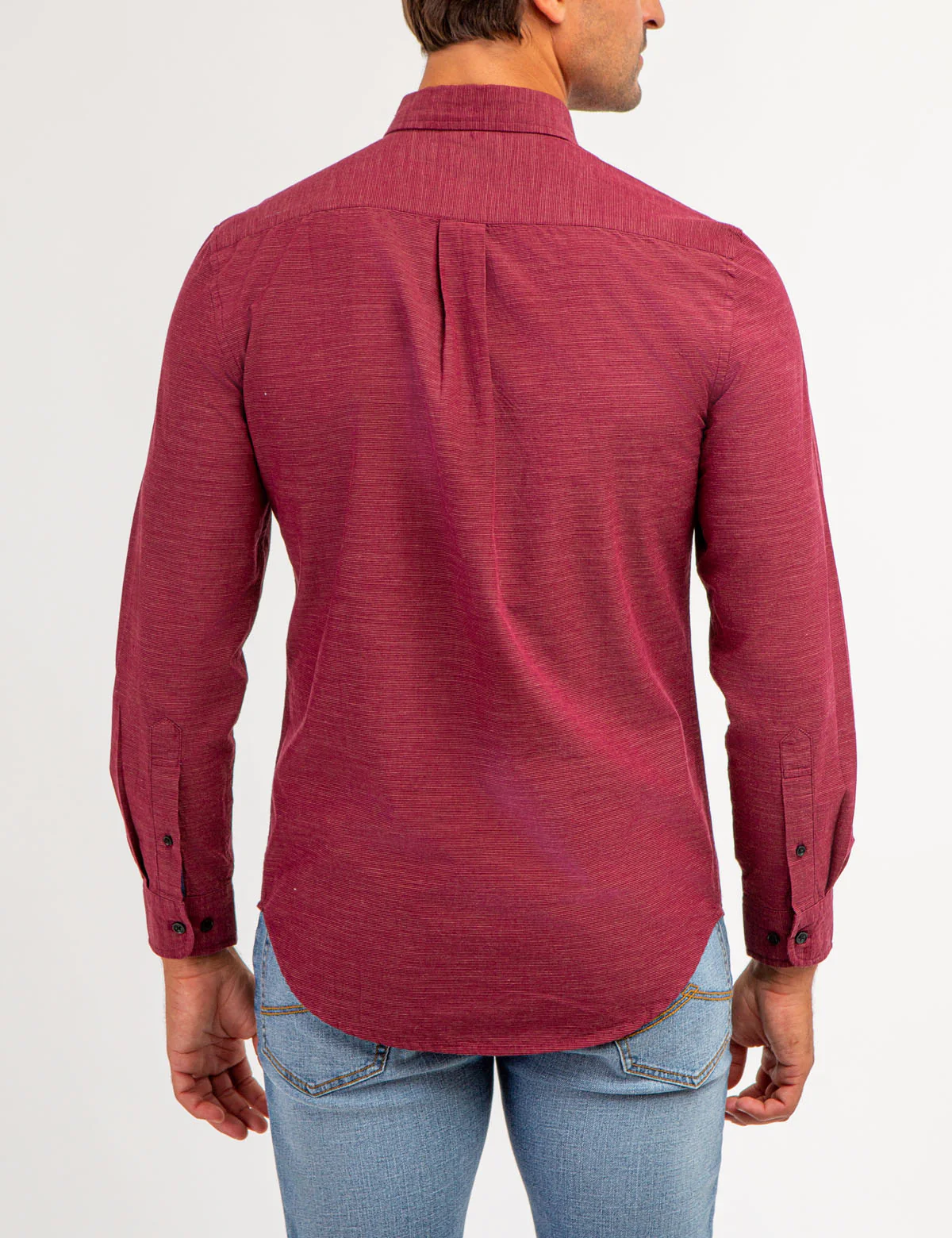 COTTON YARN DYE TEXTURED LONG SLEEVE SHIRT - Image 7