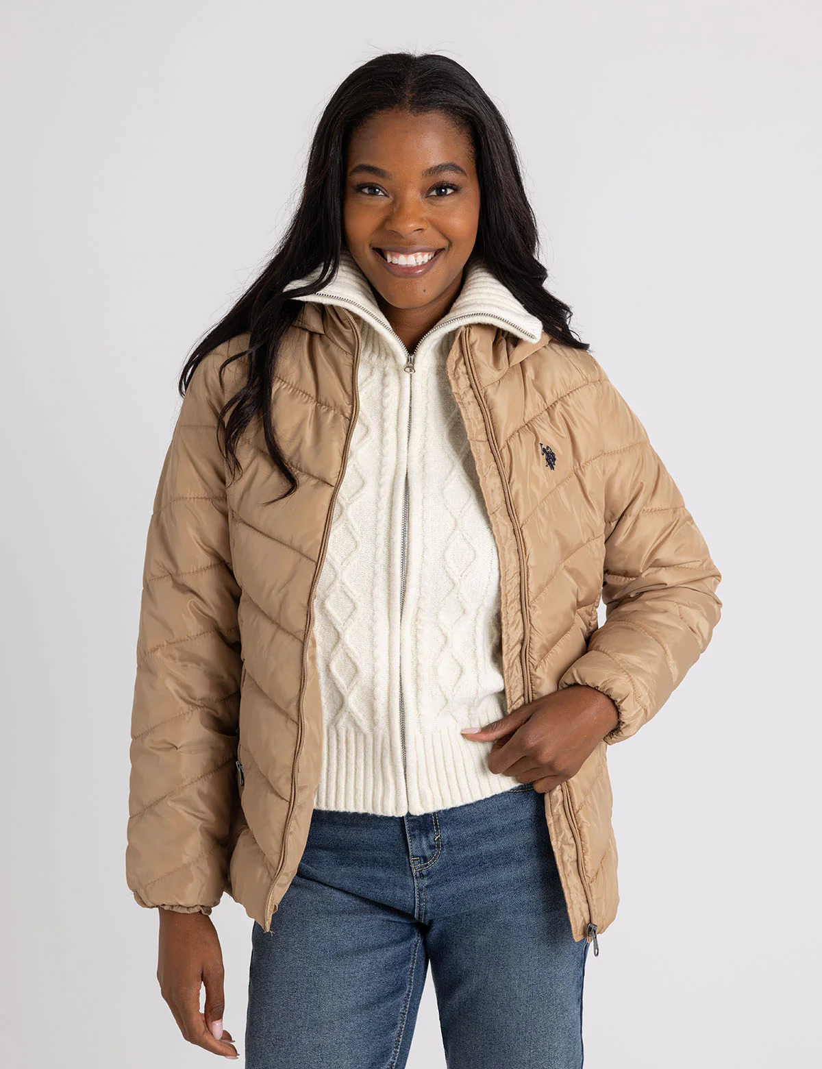 CHEVRON HOODED JACKET - Image 2