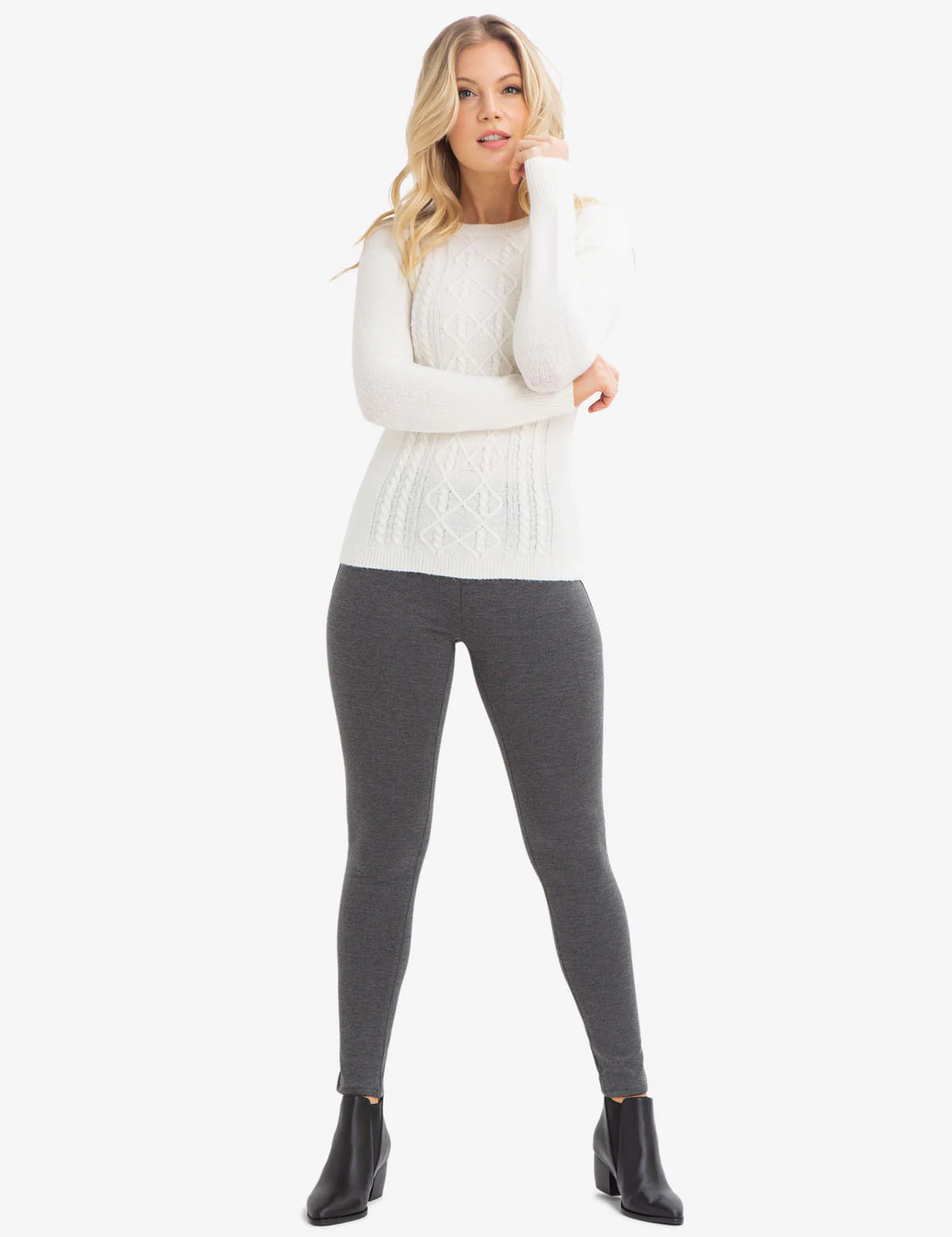 COZY CREW NECK CABLE SWEATER - Image 14