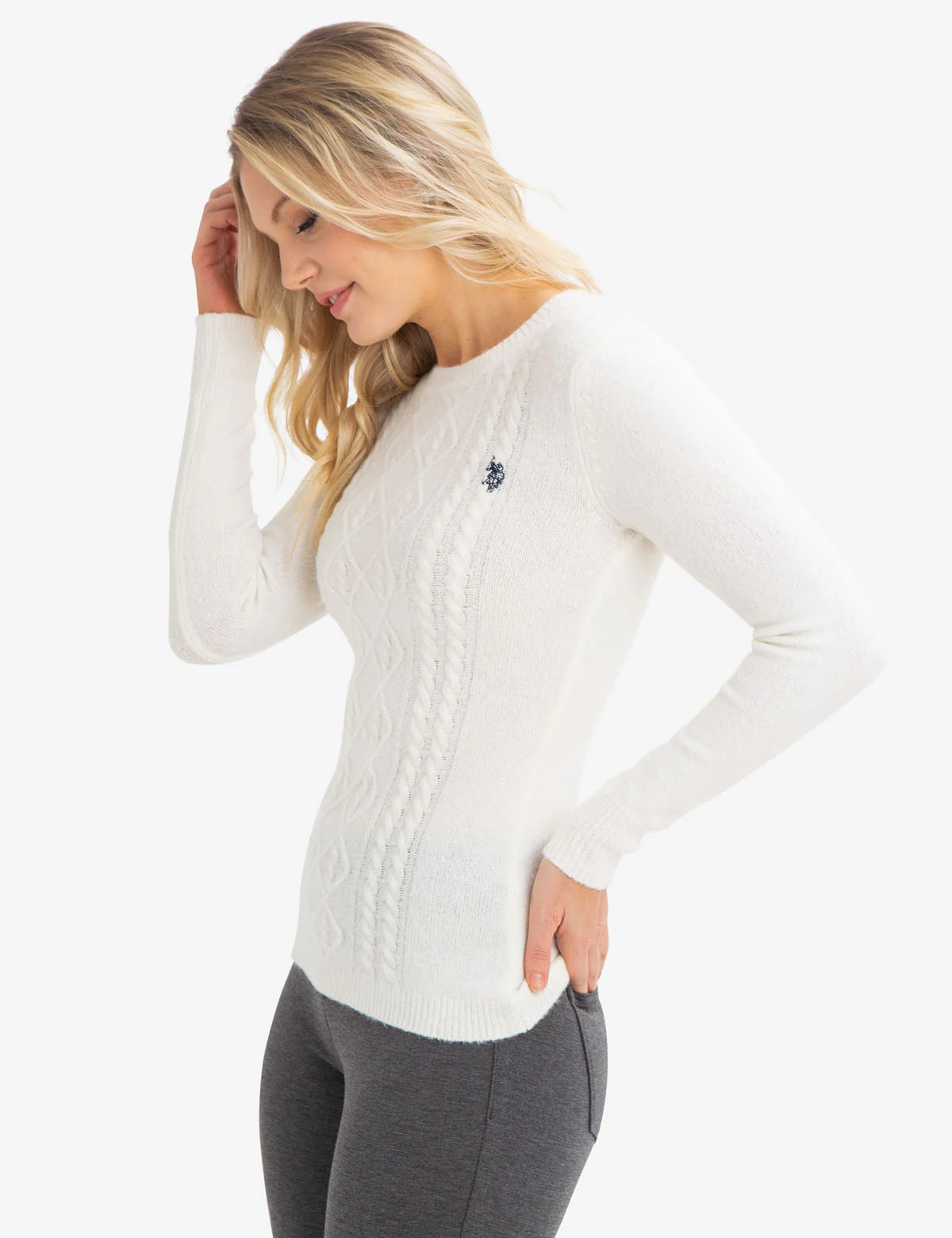 COZY CREW NECK CABLE SWEATER - Image 15