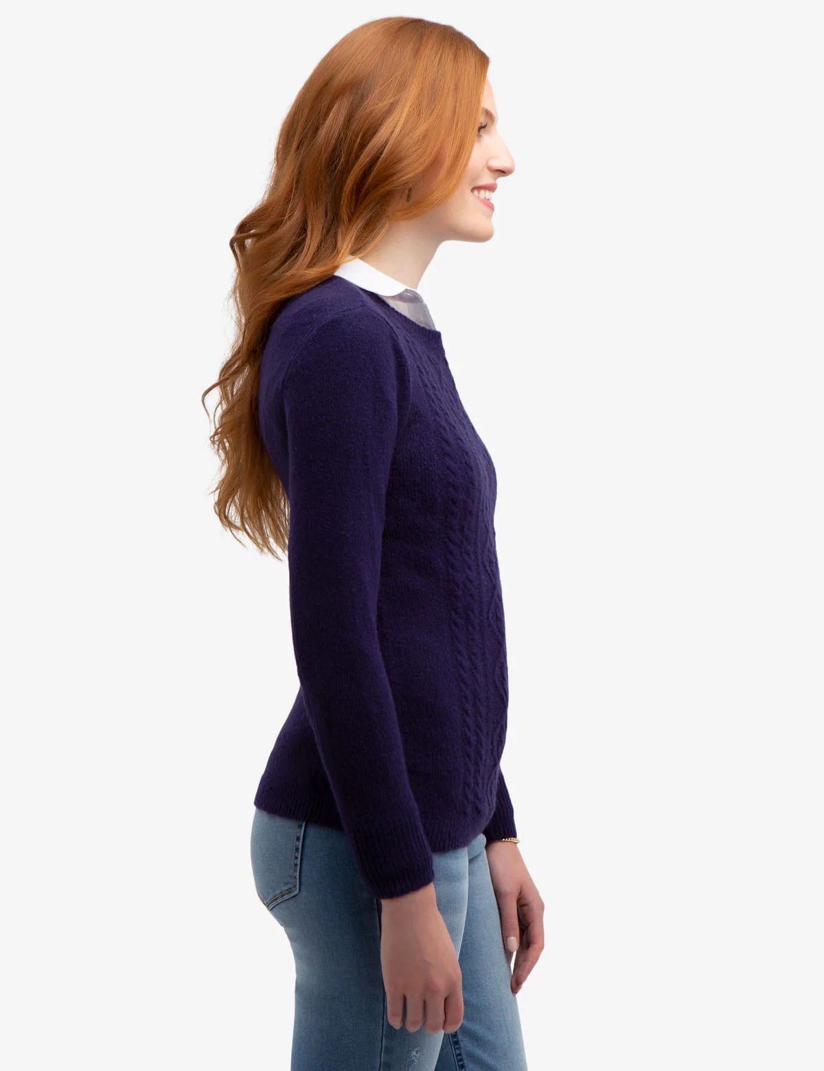 COZY CREW NECK CABLE SWEATER - Image 3
