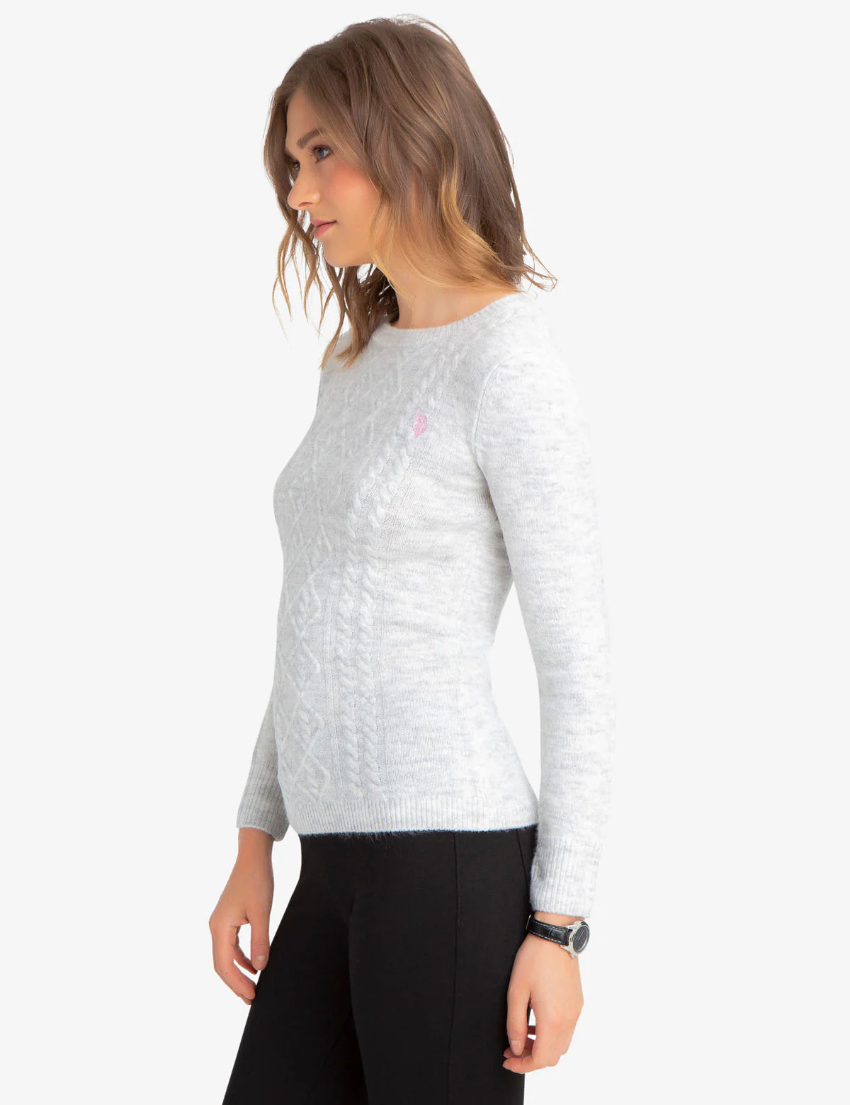 COZY CREW NECK CABLE SWEATER - Image 7