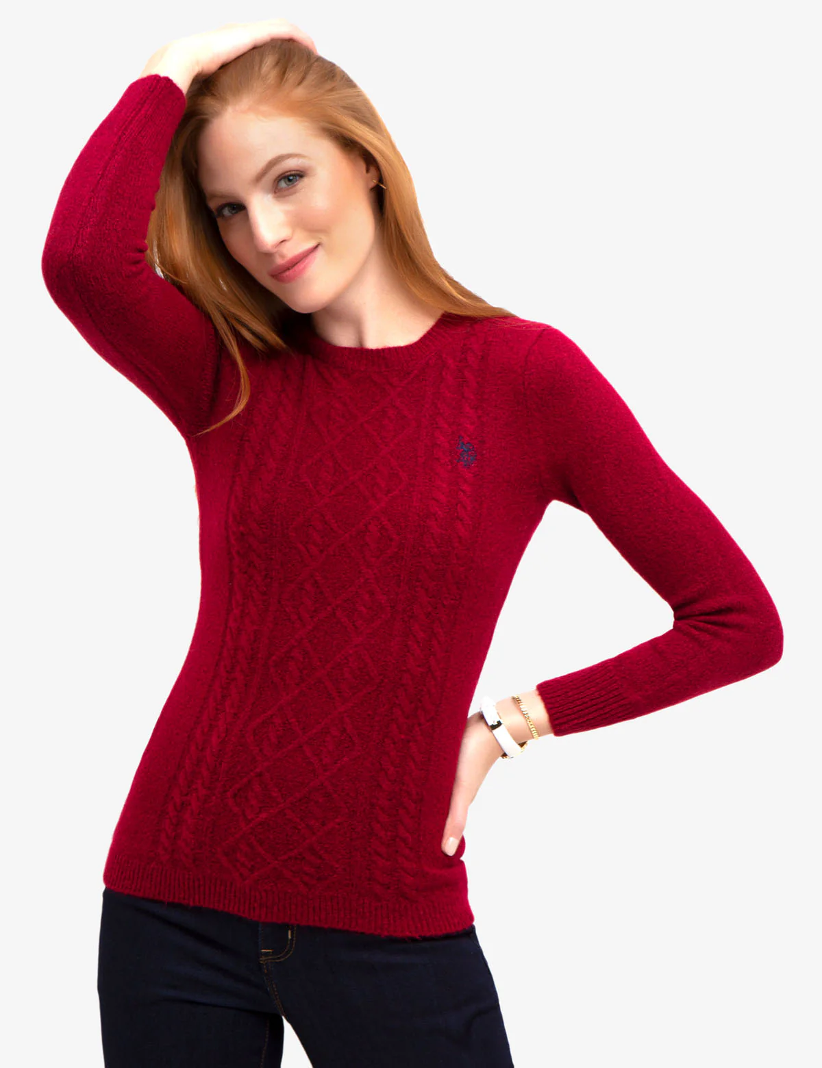 COZY CREW NECK CABLE SWEATER - Image 9