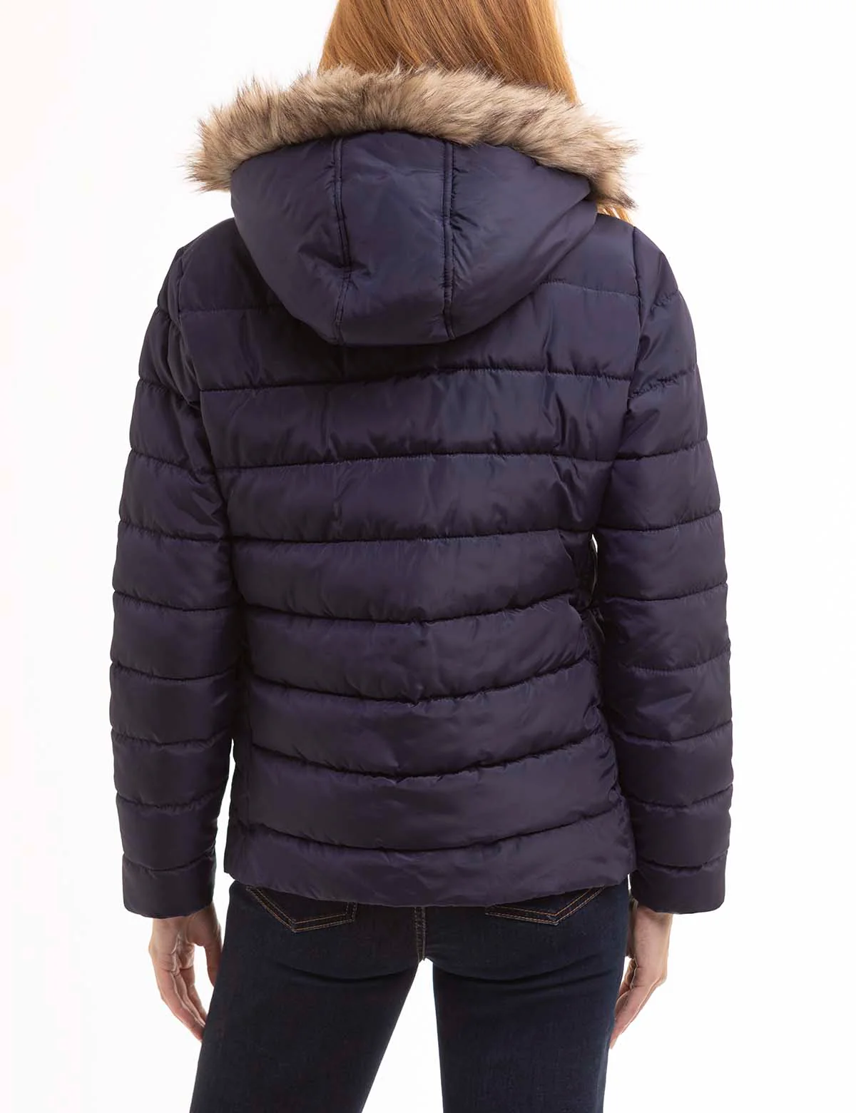 COZY FAUX FUR HOOEDED PUFFER JACKET - Image 13