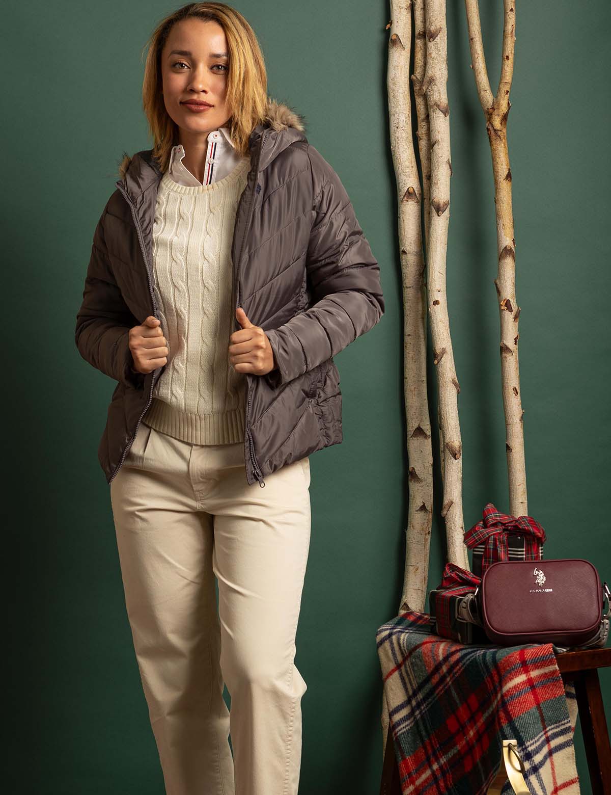 COZY FAUX FUR HOOEDED PUFFER JACKET - Image 5
