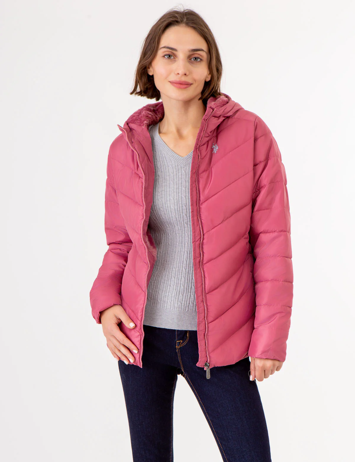 COZY FUR LINED HOODED PUFFER JACKET - Image 3