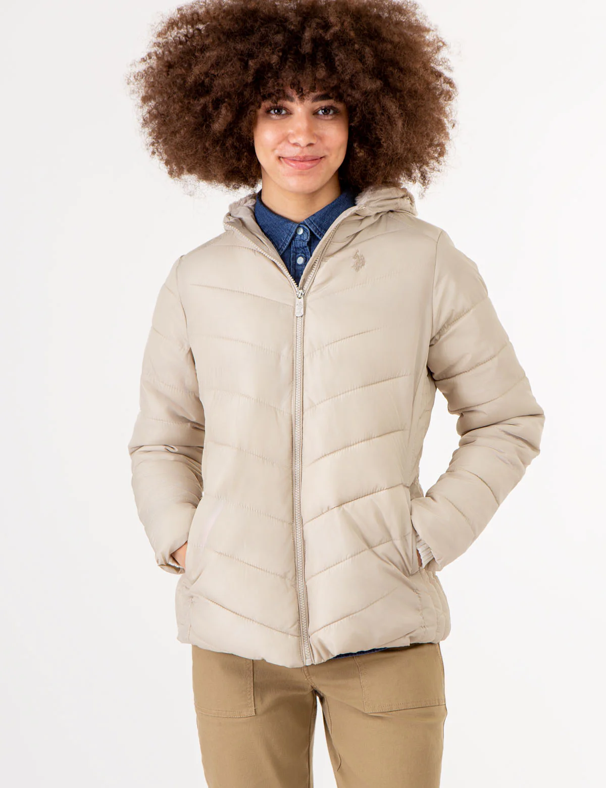 COZY FUR LINED HOODED PUFFER JACKET - Image 5