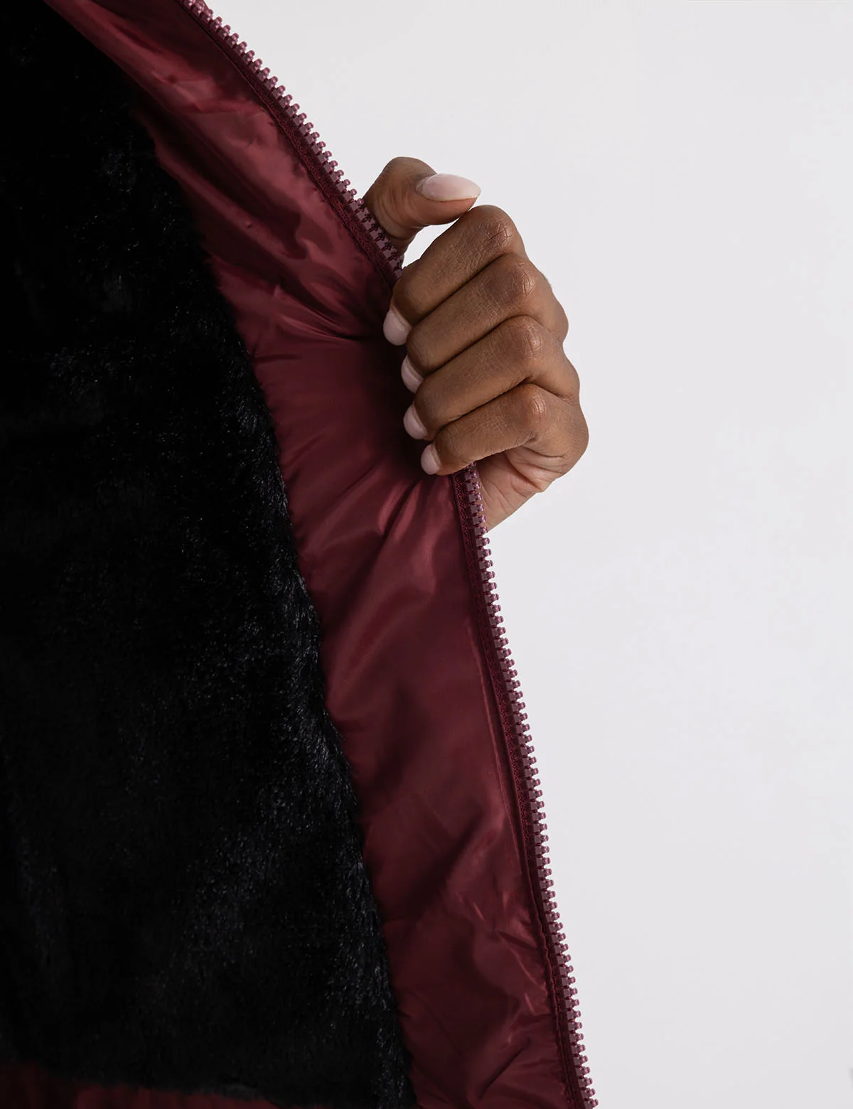 COZY HOODED CONTRAST PUFFER JACKET - Image 7