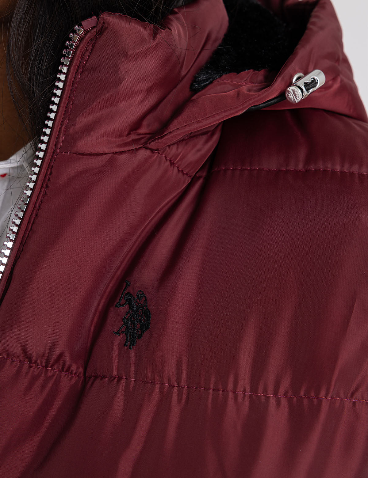 COZY HOODED CONTRAST PUFFER JACKET - Image 9