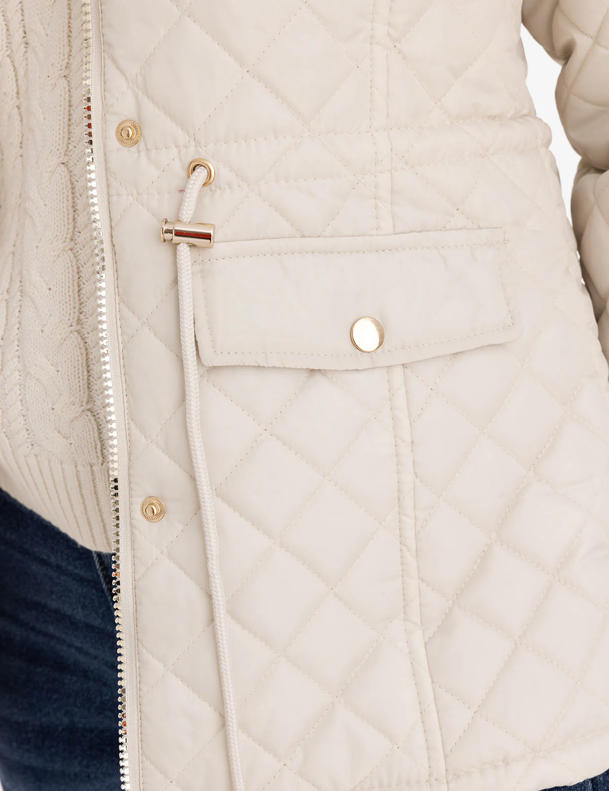 COZY QUILTED HOODED COAT - Image 7