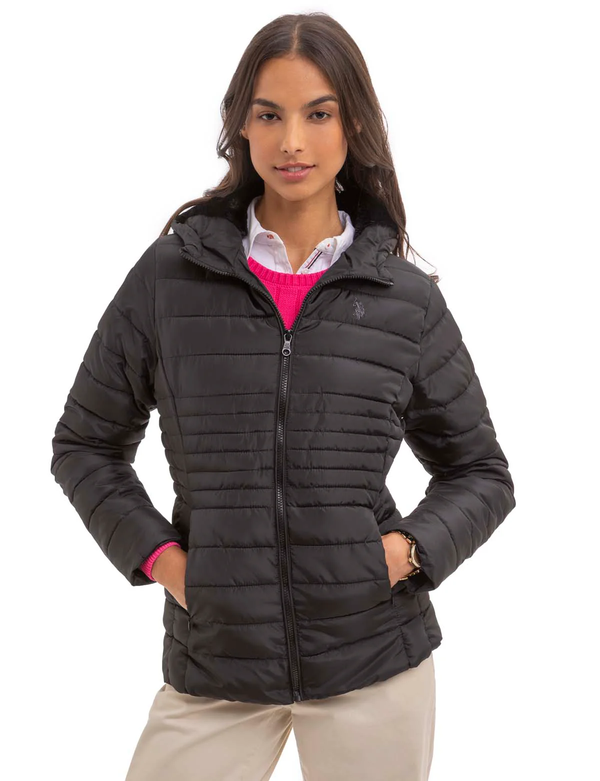 COZY QUILTED HOODED PUFFER JACKET