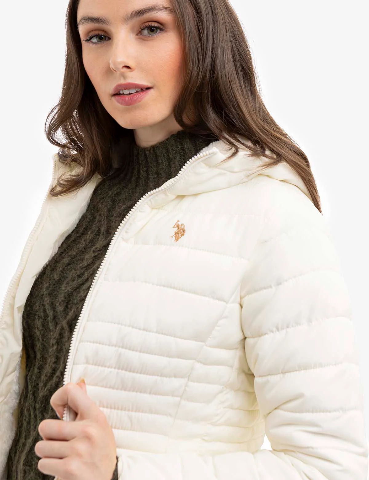 COZY QUILTED HOODED PUFFER JACKET - Image 8