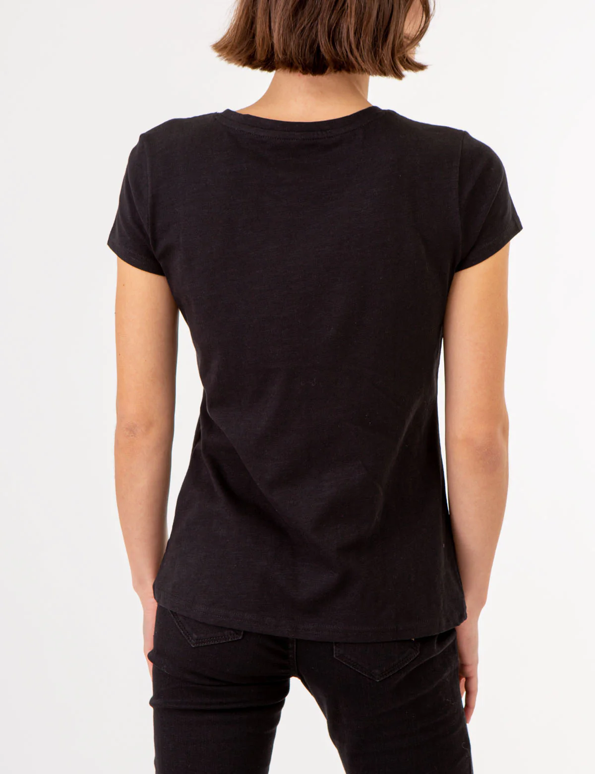 CREST PRINT SCOOP NECK T-SHIRT - Image 3