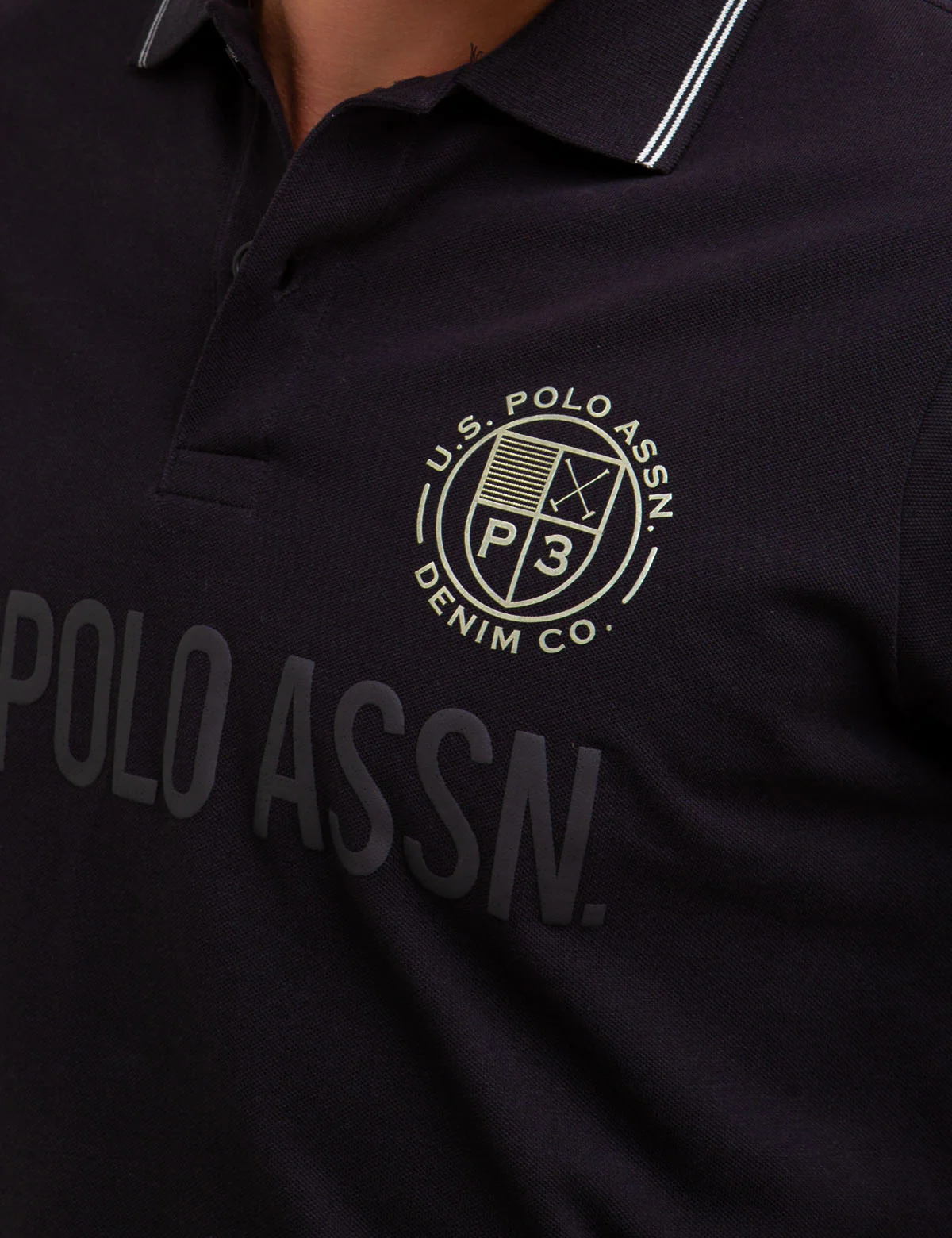 Metallic Print Polo Shirt - Image 11