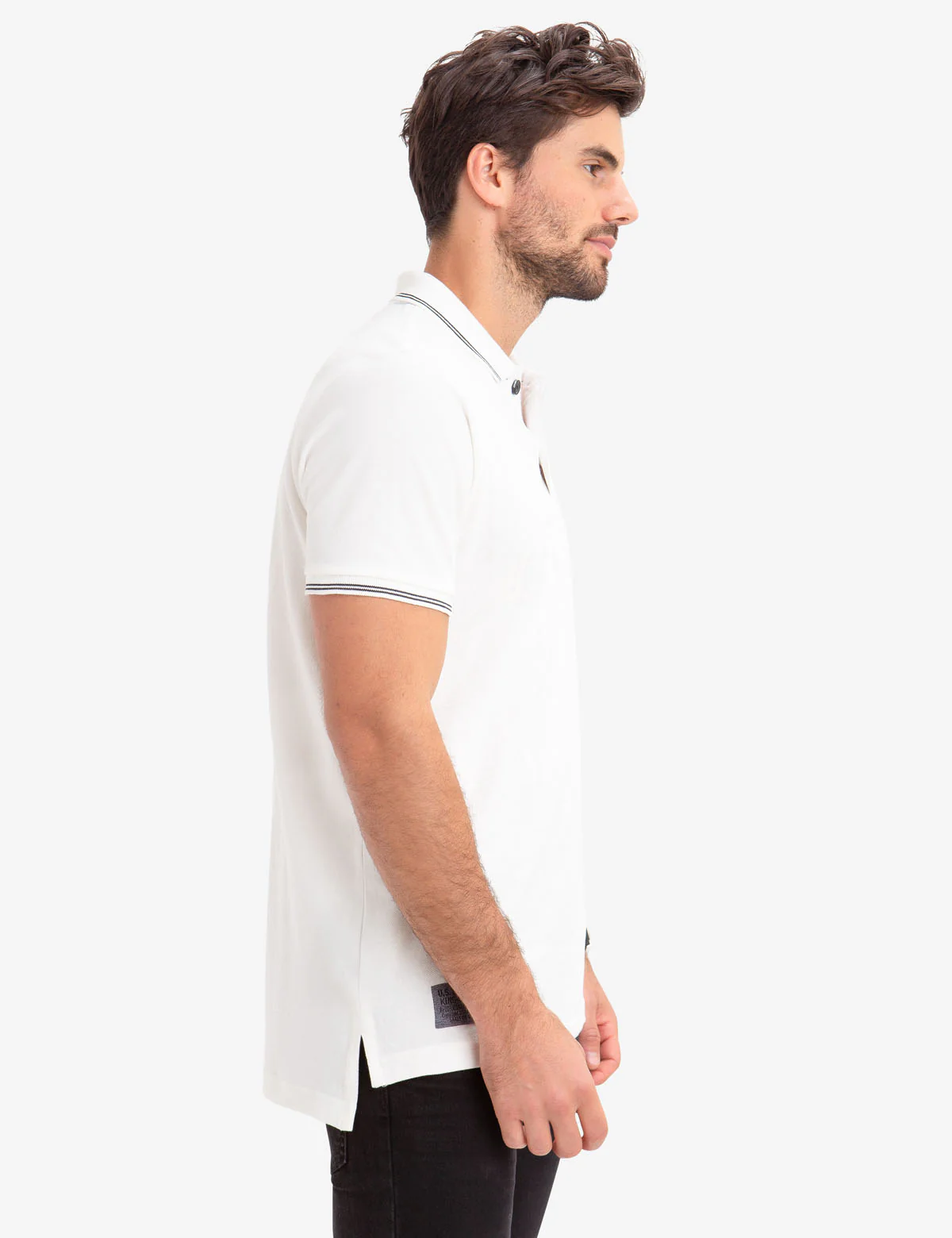 Metallic Print Polo Shirt - Image 3