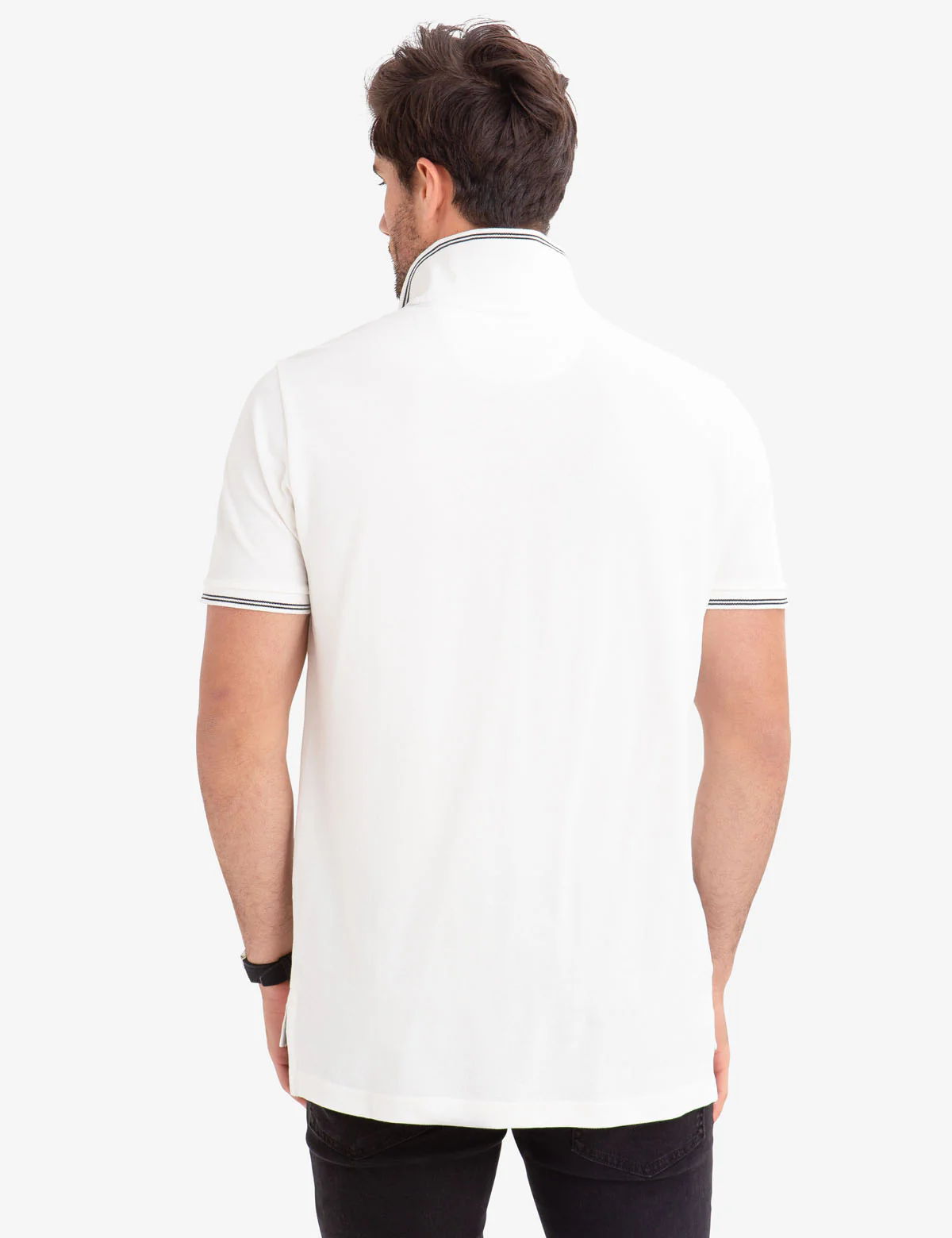 Metallic Print Polo Shirt - Image 4