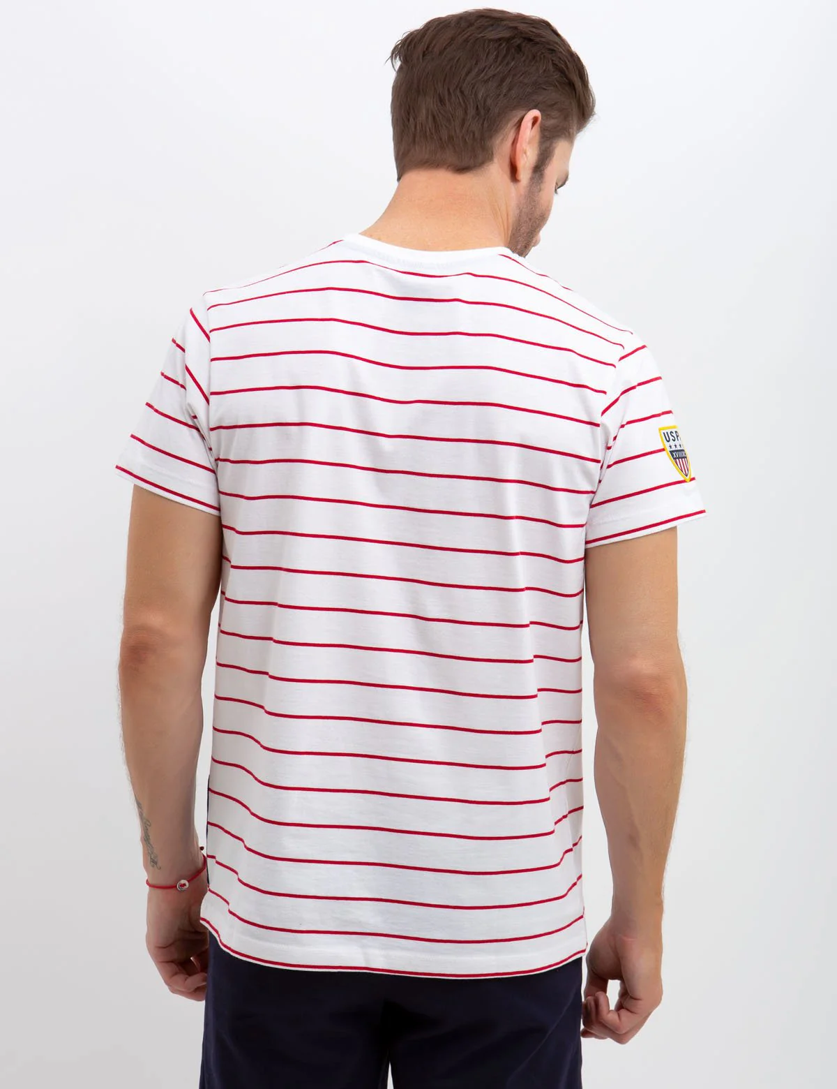CREW NECK DIAGONAL STRIPED T-SHIRT - Image 7