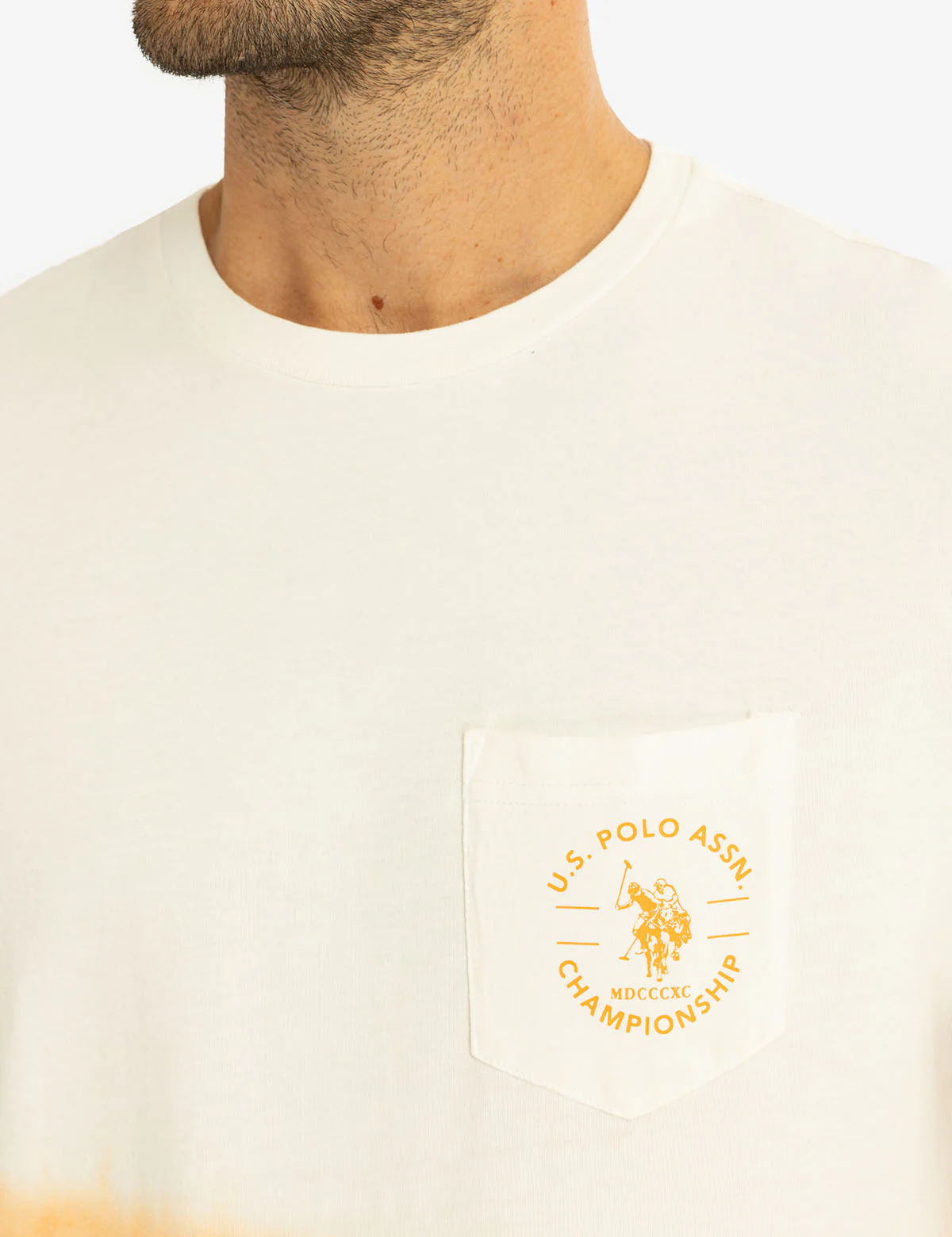 CREW NECK DIP DYE T-SHIRT WITH POCKET - Image 13