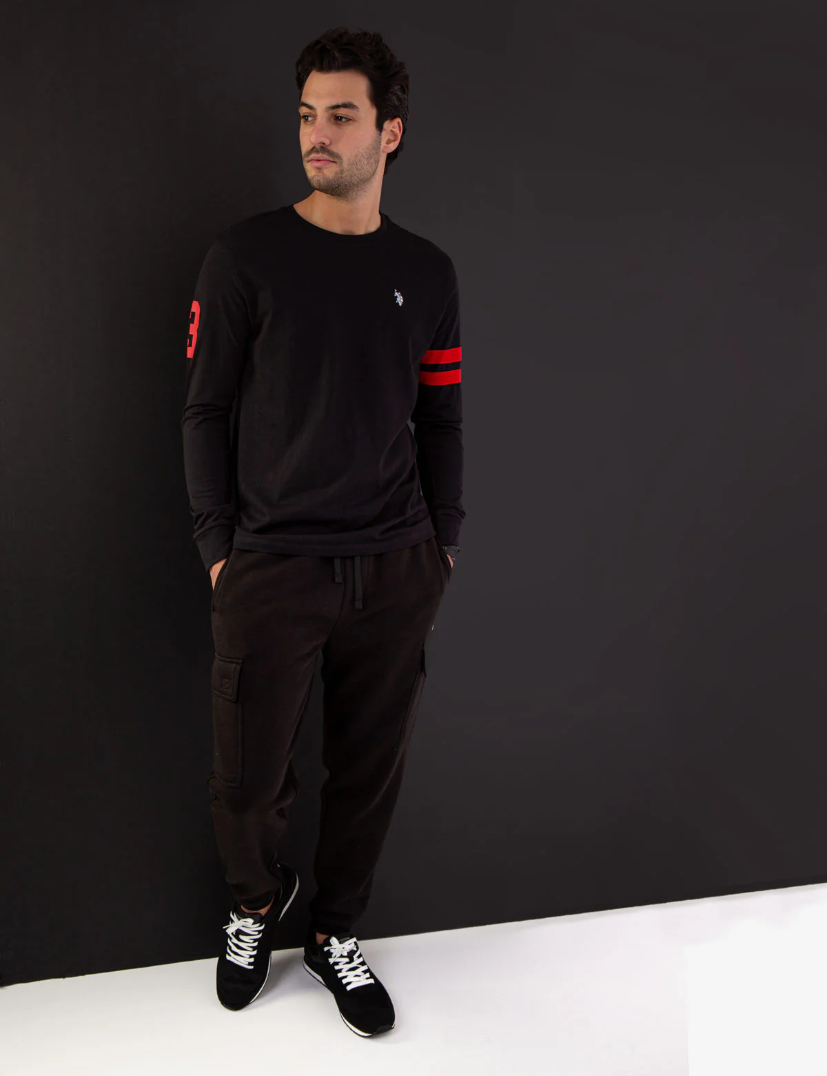 CREW NECK LONG SLEEVE LOGO T-SHIRT - Image 14