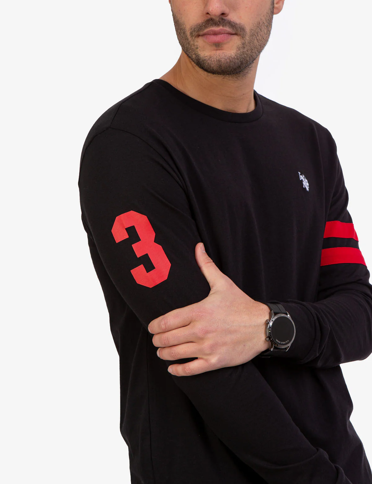 CREW NECK LONG SLEEVE LOGO T-SHIRT - Image 16