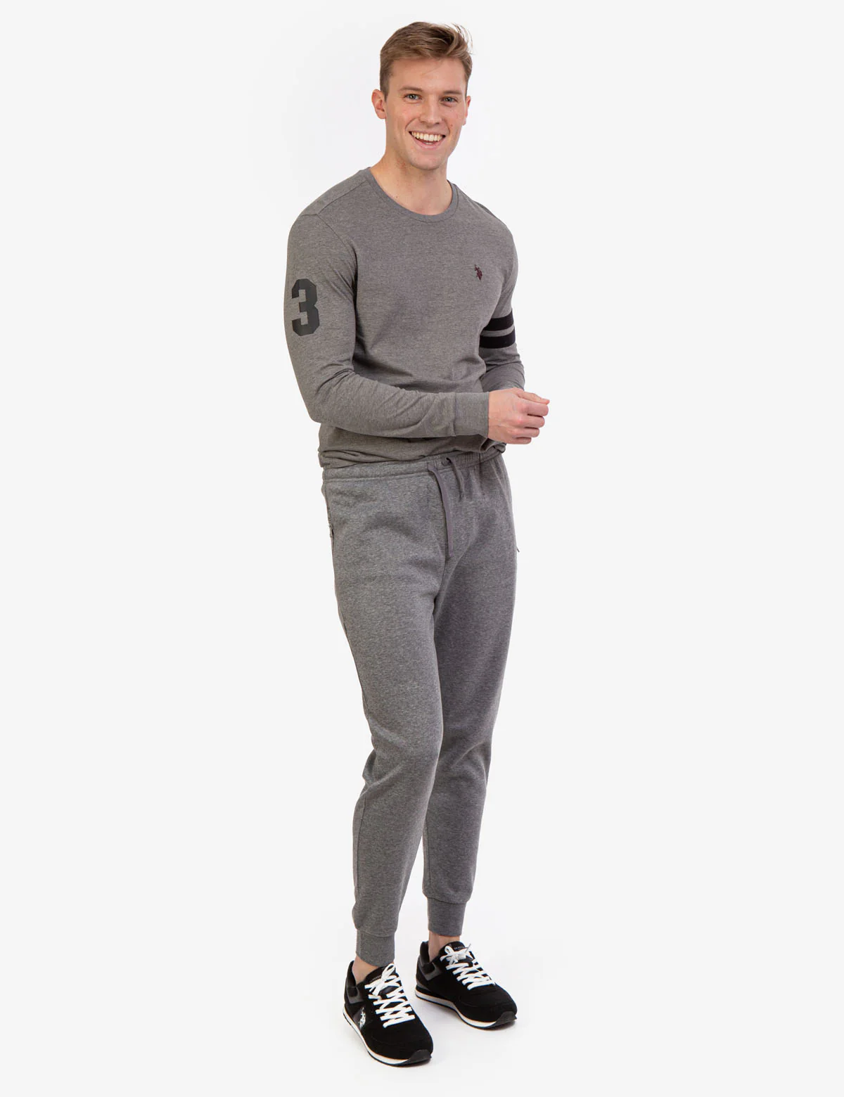 CREW NECK LONG SLEEVE LOGO T-SHIRT - Image 2
