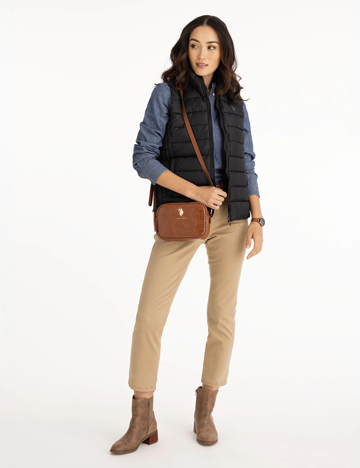 CROCODILE EMBOSSED CROSSBODY BAG - Image 3