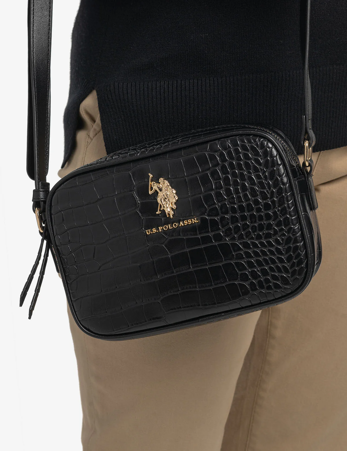 CROCODILE EMBOSSED CROSSBODY BAG - Image 6