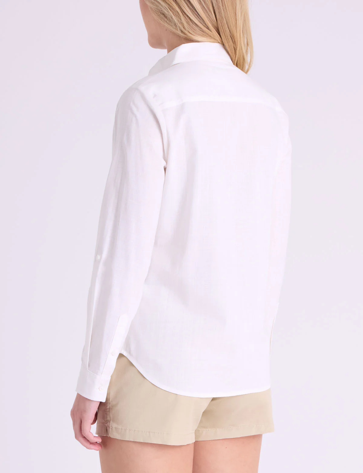 CROCHET TRIM LINEN LONG SLEEVE SHIRT - Image 7