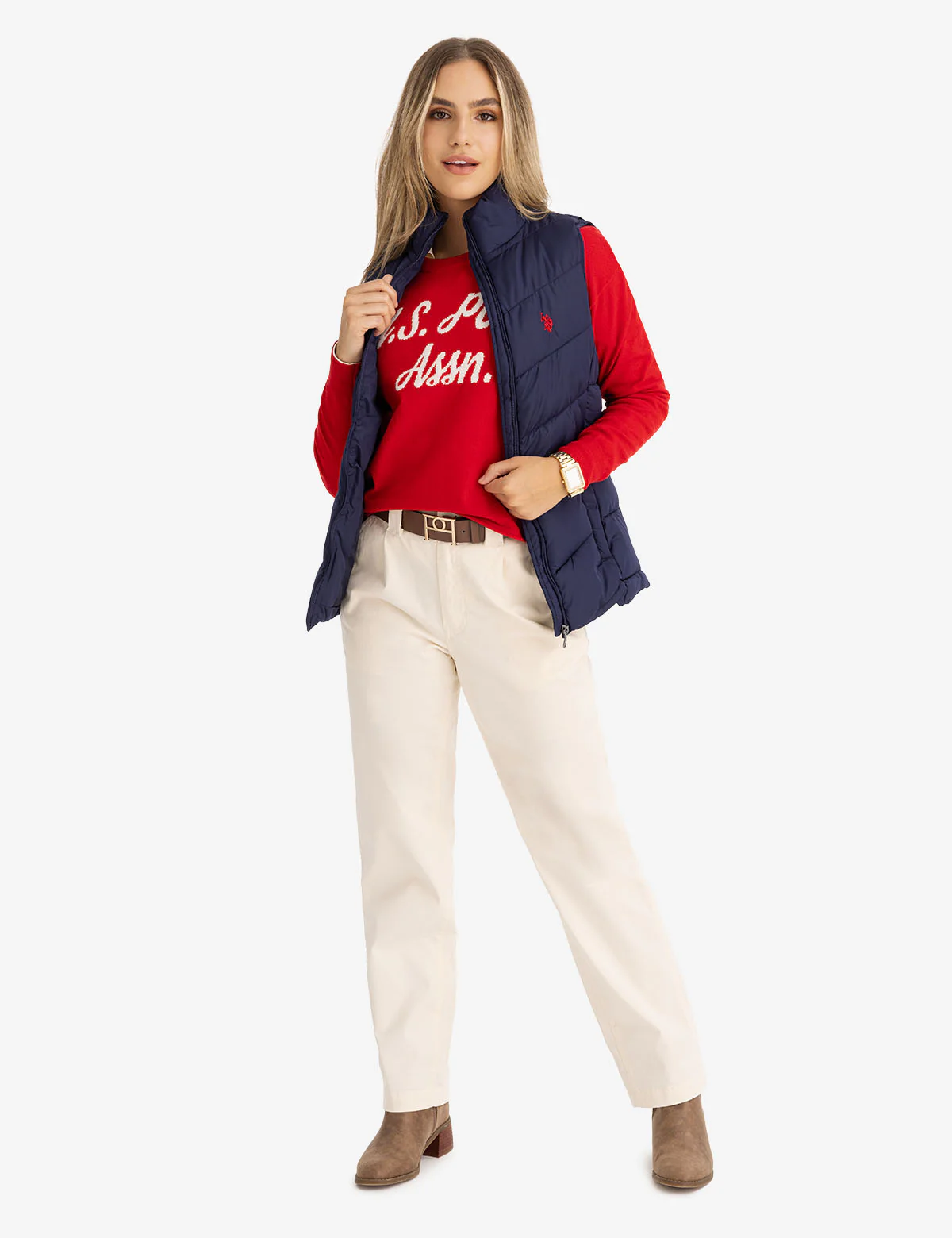 CHEVRON STITCH PUFFER VEST - Image 2