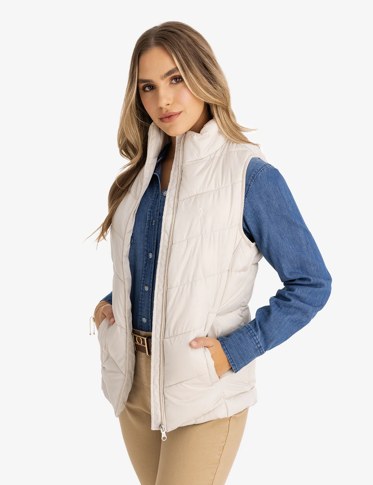 CHEVRON STITCH PUFFER VEST - Image 5