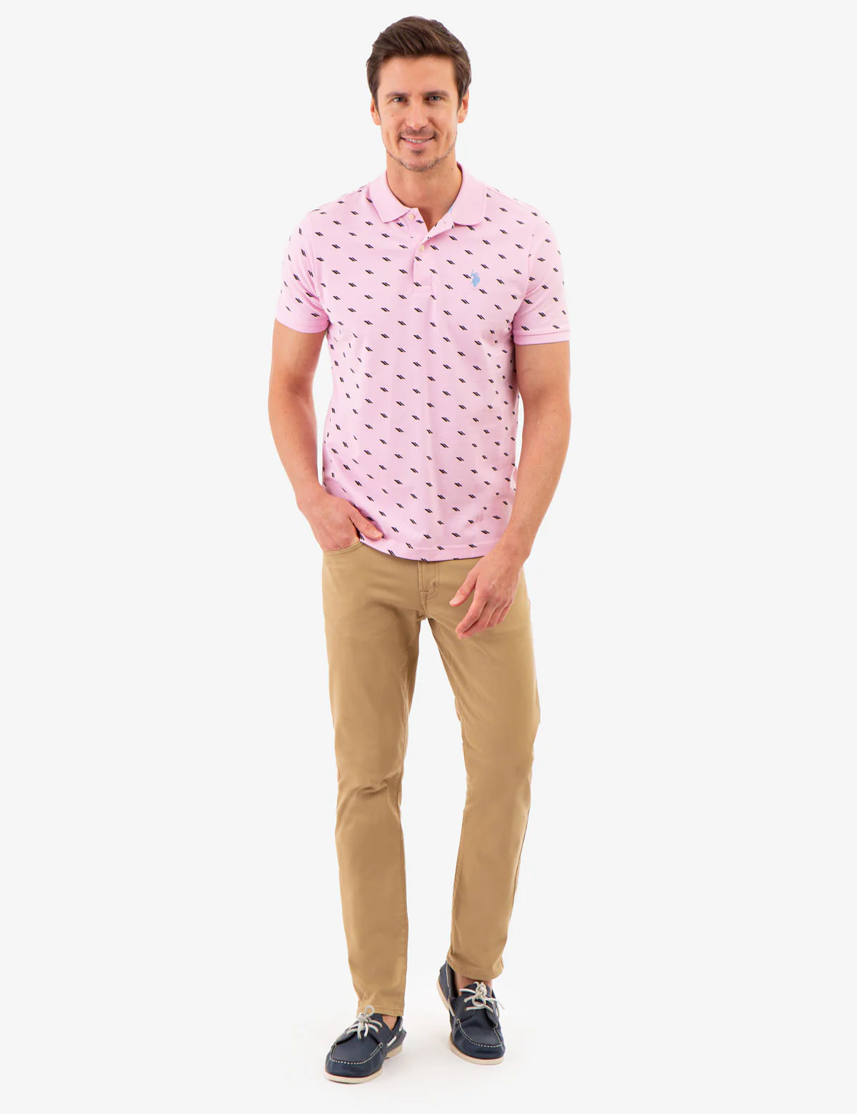 DASH PRINT PIQUE POLO SHIRT - Image 3