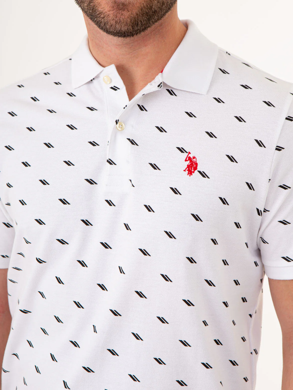 DASH PRINT PIQUE POLO SHIRT - Image 9