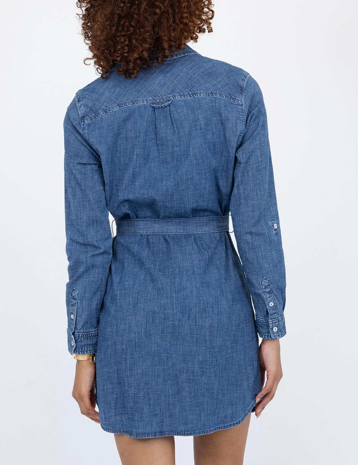 DENIM BUTTON DOWN DRESS - Image 4