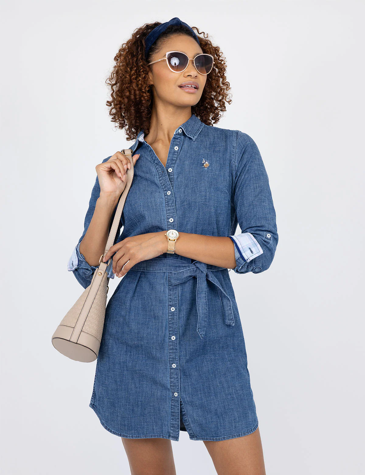 DENIM BUTTON DOWN DRESS - Image 5