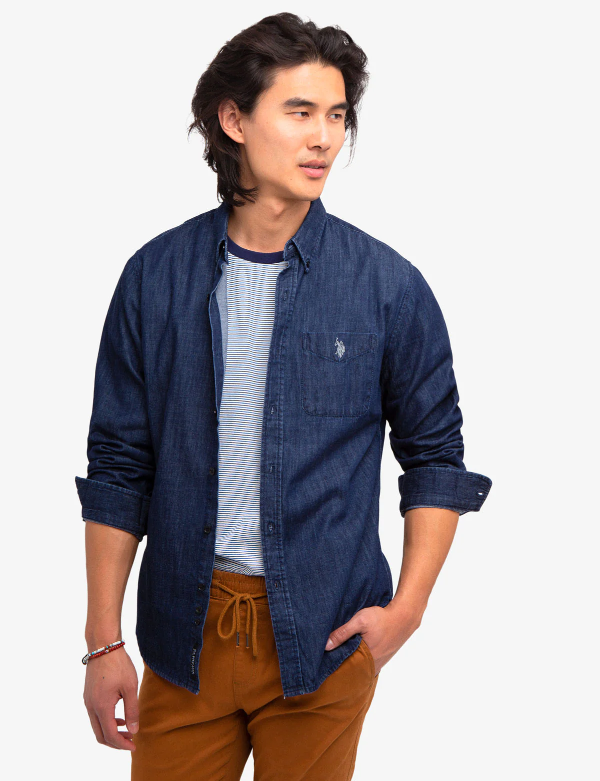 BLACK MALLET SLIM FIT DENIM SHIRT - Image 4