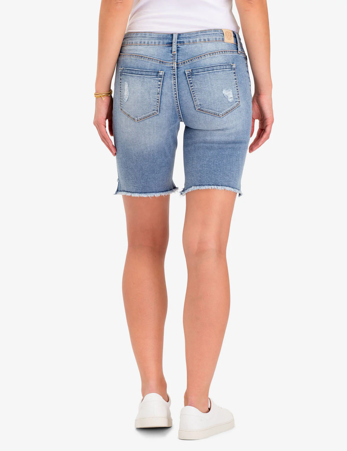DESTRUCTED DENIM SHORTS - Image 4