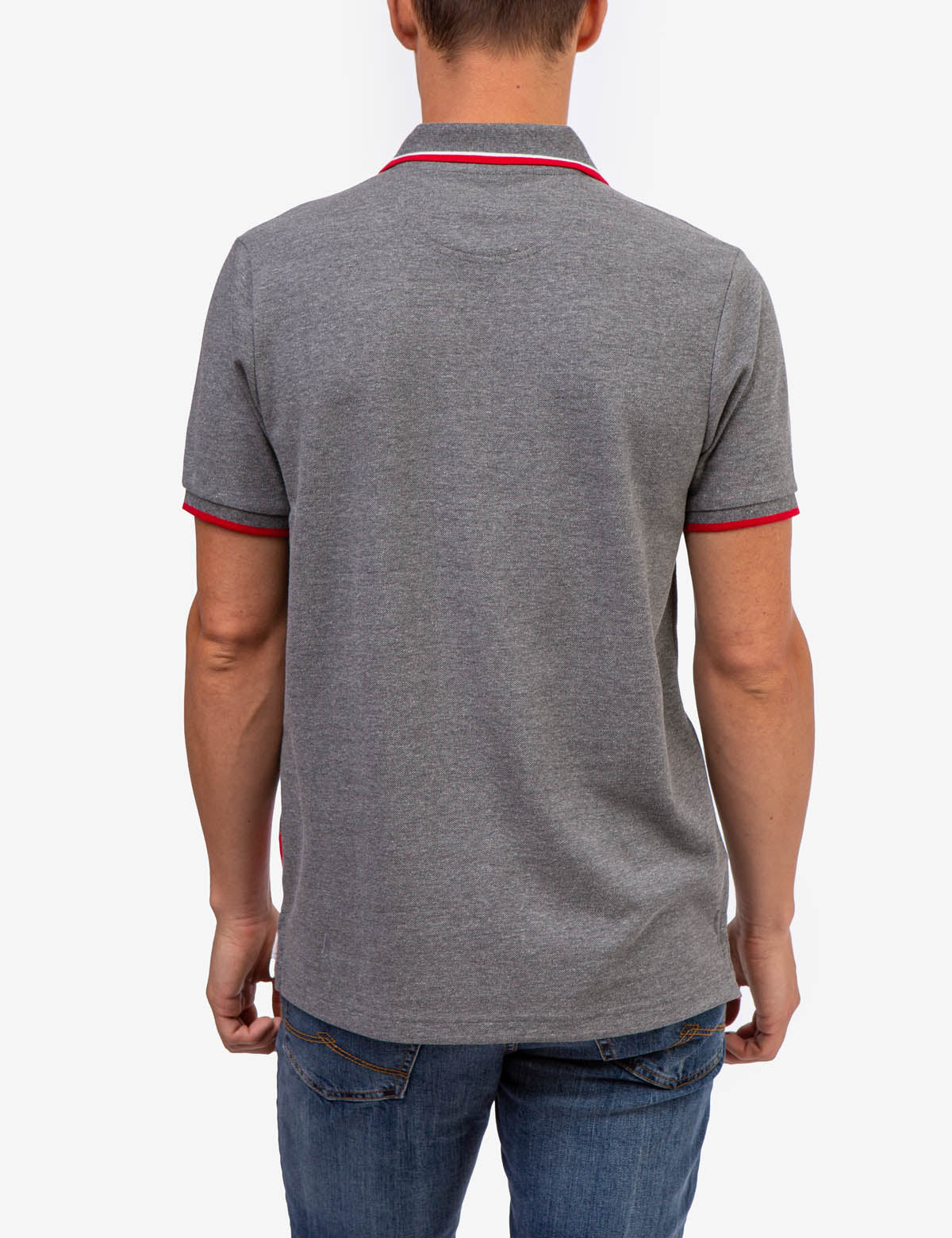 DIAGONAL COLORBLOCK PIQUE POLO SHIRT - Image 3