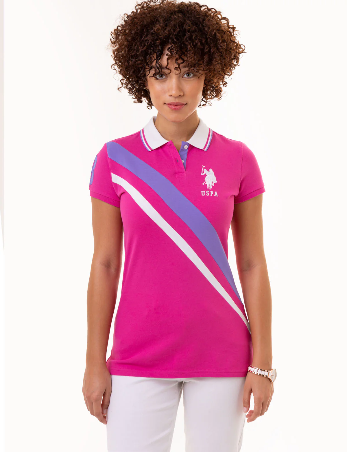 DIAGONAL DOUBLE SASH POLO SHIRT