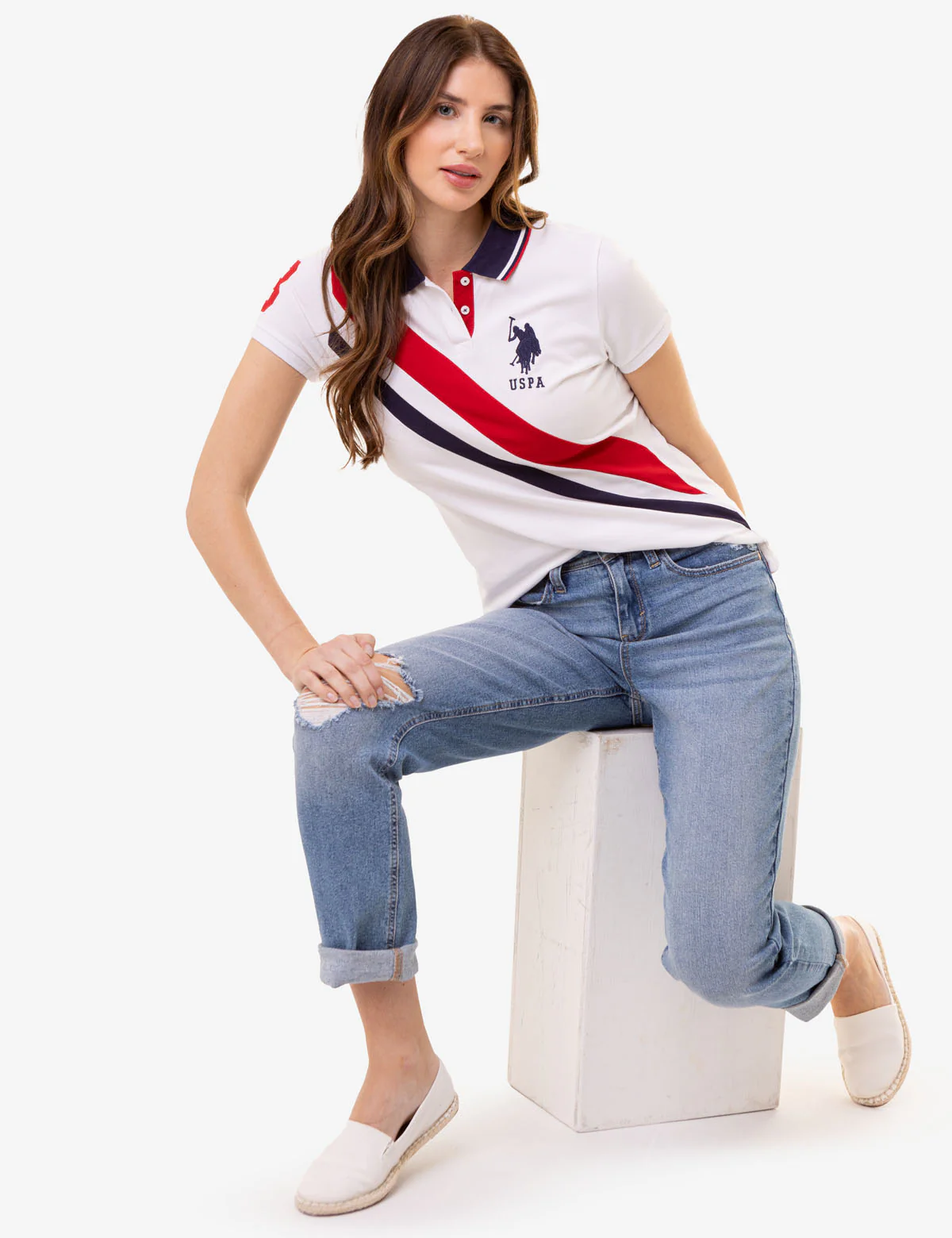 DIAGONAL DOUBLE SASH POLO SHIRT - Image 10